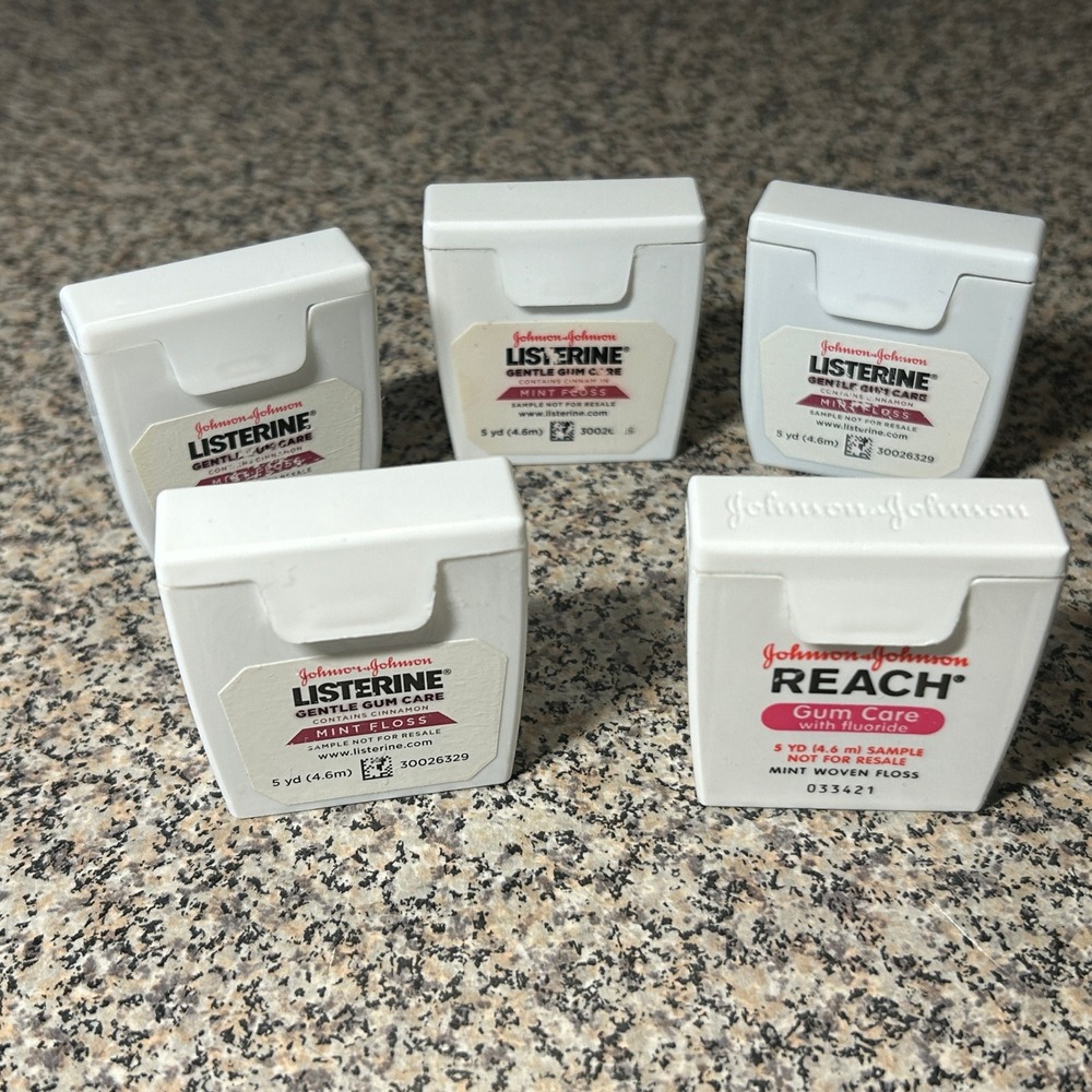 Listerine Gentle Gum Care Floss Lot 5 Cinnamon Mint 5 yd Discontinued Johnson